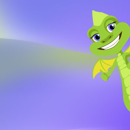 Фон карточки преимущества с драконом Стоматоша