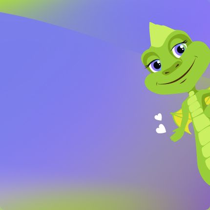 Фон карточки преимущества с драконом Стоматоша