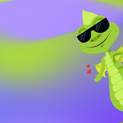 Фон карточки преимущества с драконом Стоматоша